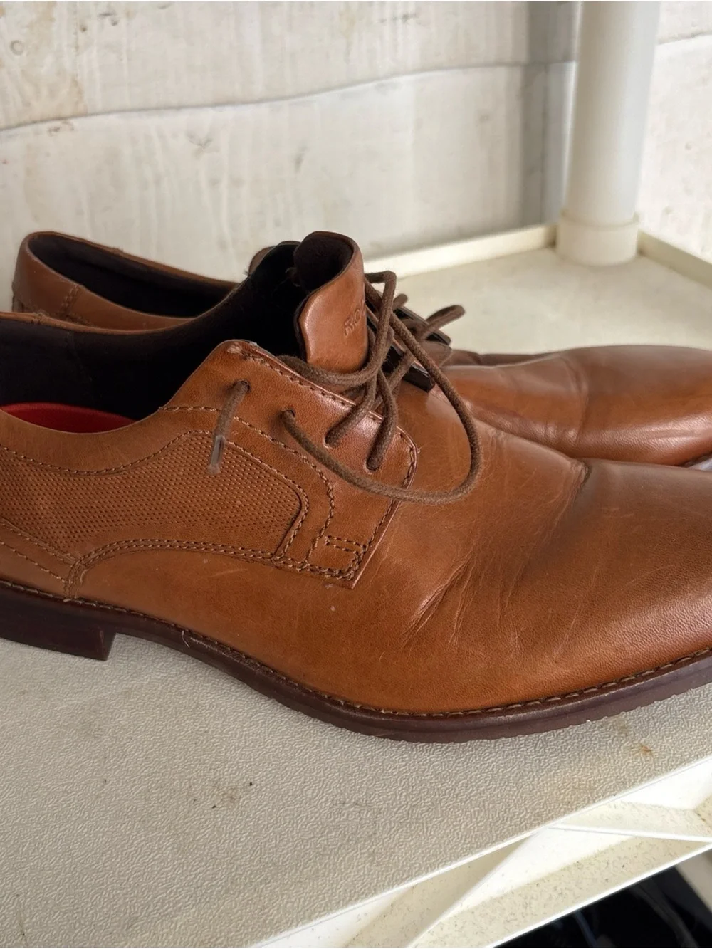 Rockport men’s Brown Leather Lace-Up Shoes